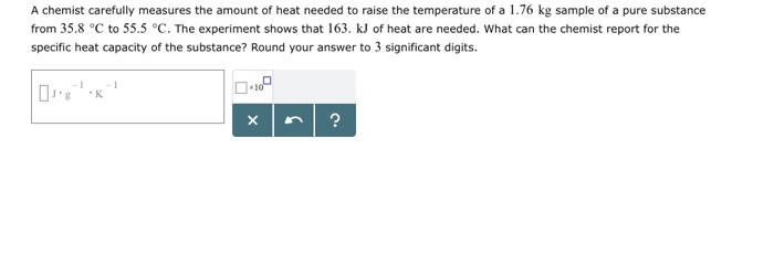 Solved A chemist carefully measures the amount of heat | Chegg.com