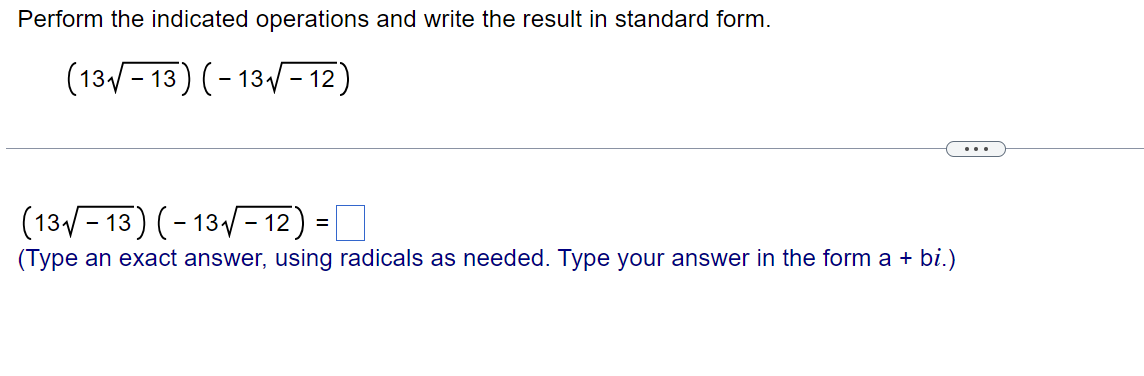 Solved Perform the indicated operations and write the result | Chegg.com