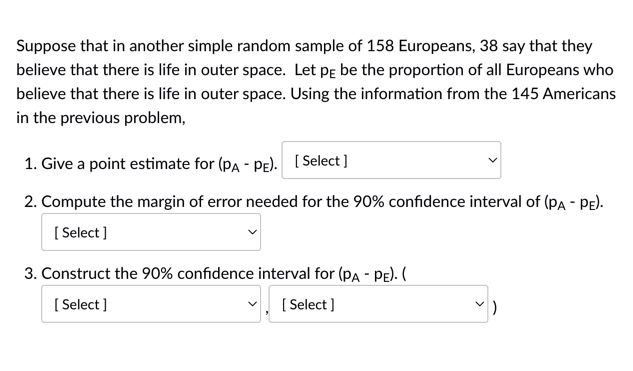 Solved Suppose that in another simple random sample of 158 | Chegg.com