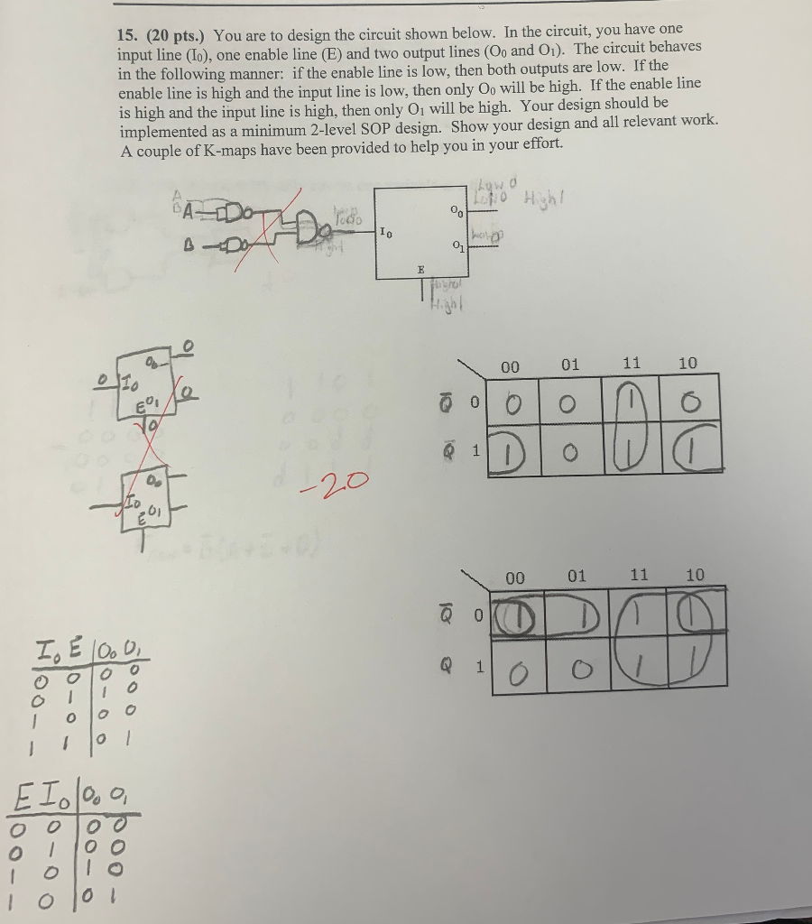 Solved 15. (20 pts.) You are to design the circuit shown | Chegg.com