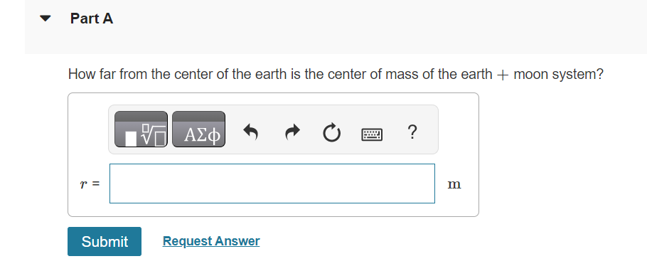 Solved How far from the center of the earth is the center of | Chegg.com