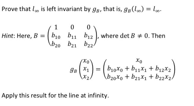 Prove that l∞ is left invariant by gB, that is, | Chegg.com