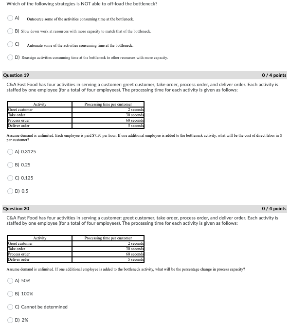 Solved Activity Greet customer Take order Process order | Chegg.com