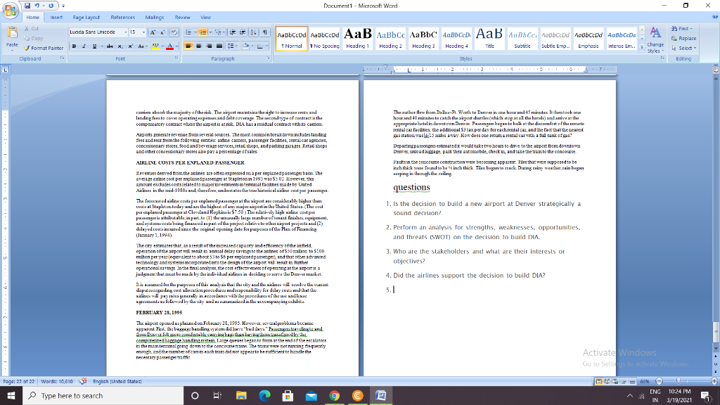 Document1 - Microsoft Word Home Page layout | Chegg.com