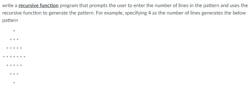 Solved write a recursive function program that prompts the | Chegg.com