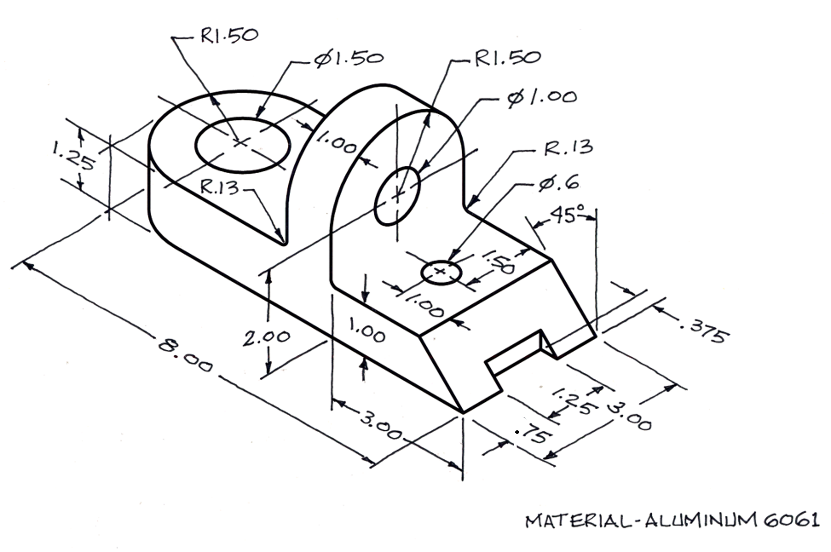 Solved Create The Three Orthographic Projections (front 