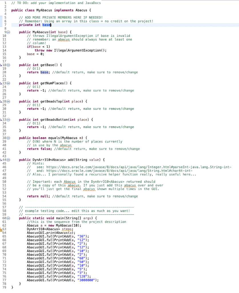 I have to create an abacus for java programming. I | Chegg.com