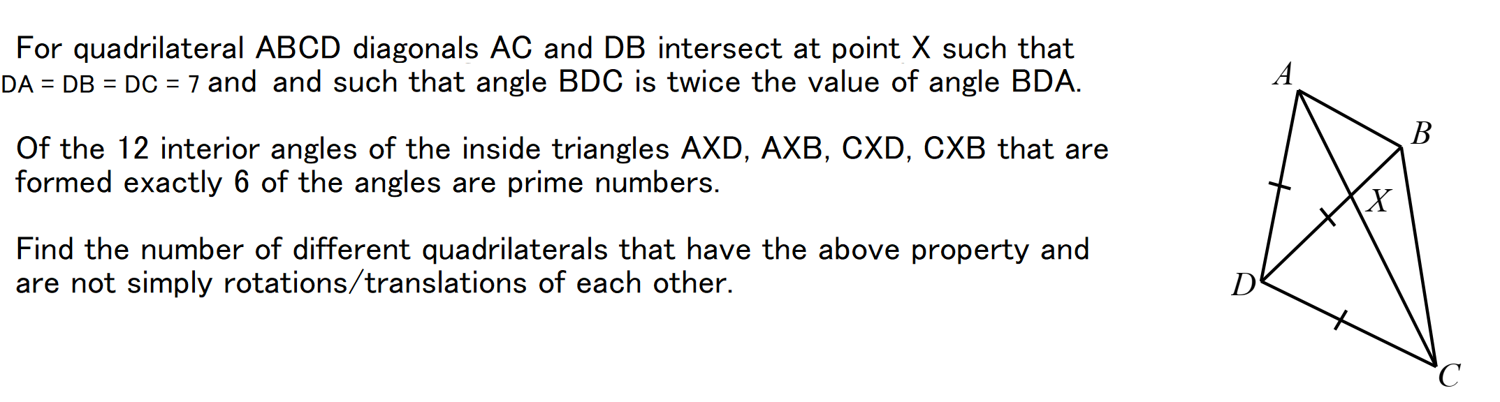 Solved For Quadrilateral ABCD Diagonals AC And DB Intersect | Chegg.com