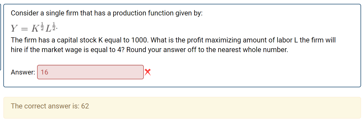 Solved Consider a single firm that has a production function | Chegg.com
