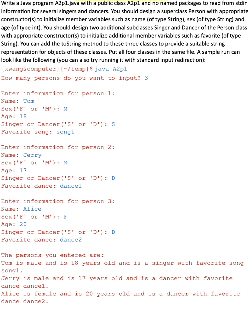 Solved MUST BE ONE CODE WITH MULTIPLE CLASSES IN ONE JAVA | Chegg.com