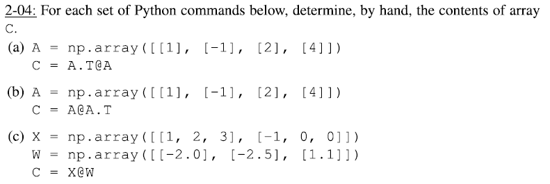 2-04: For each set of Python commands below, | Chegg.com