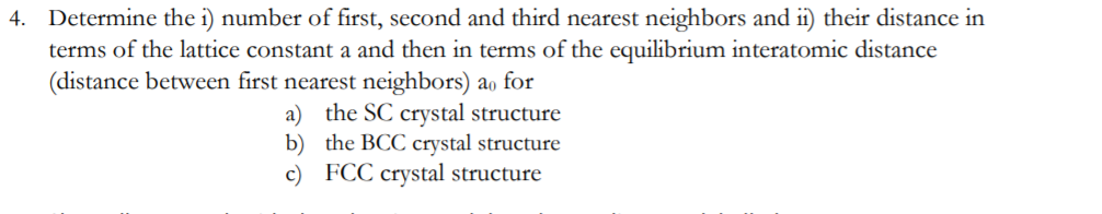 Solved 4. Determine the i) number of first, second and third | Chegg.com