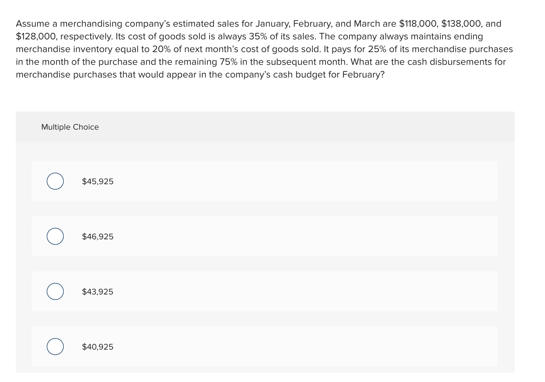 Solved Assume a merchandising company's estimated sales for