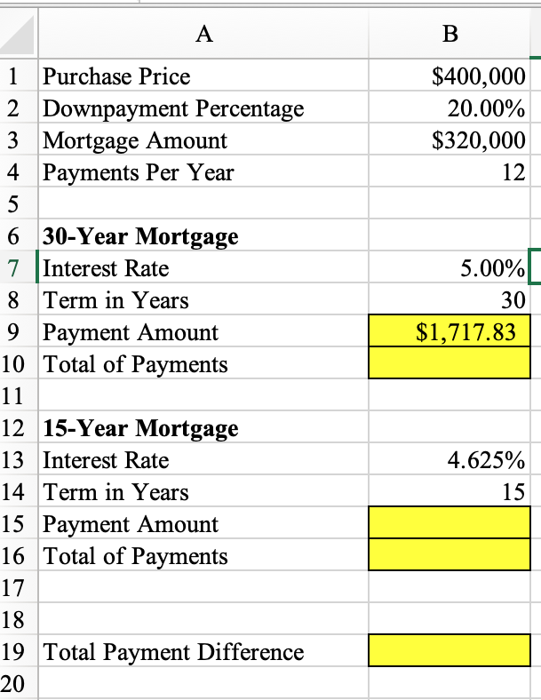 How much down payment store on a 400k house