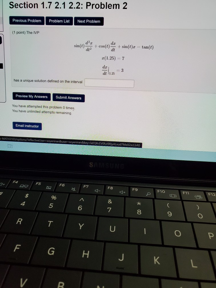 Solved Section 1.7 2.1 2.2: Problem 3 Previous Problem Next | Chegg.com