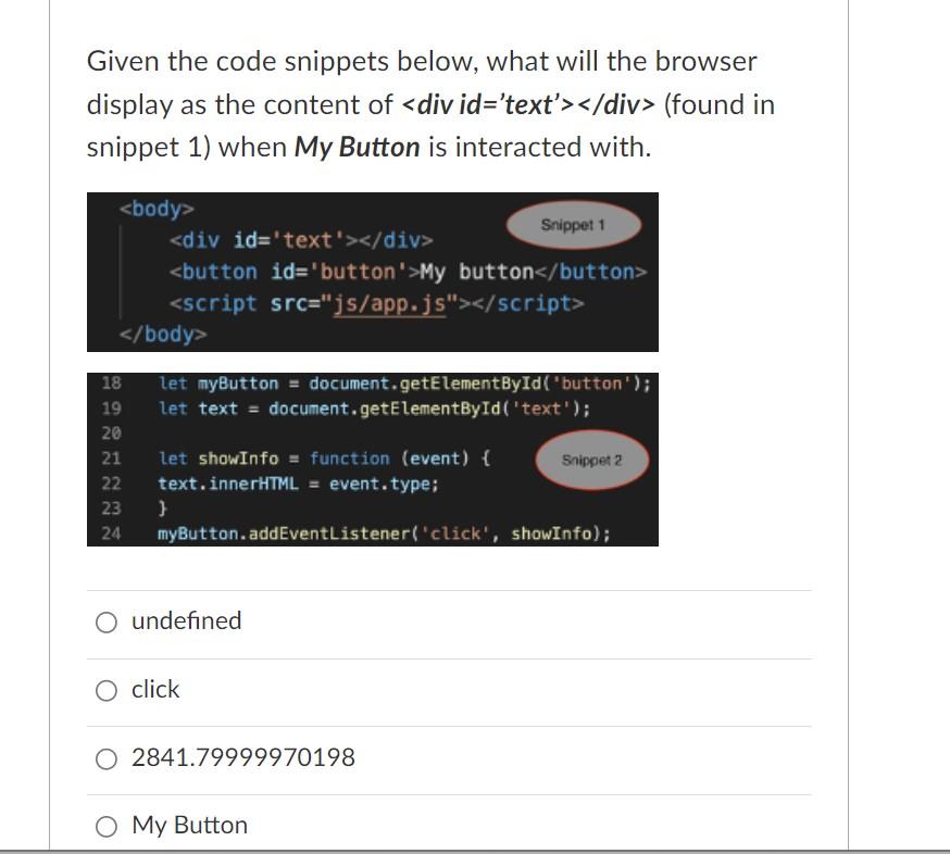 Solved Something In One Of The Code Snippets Is Causing | Chegg.com