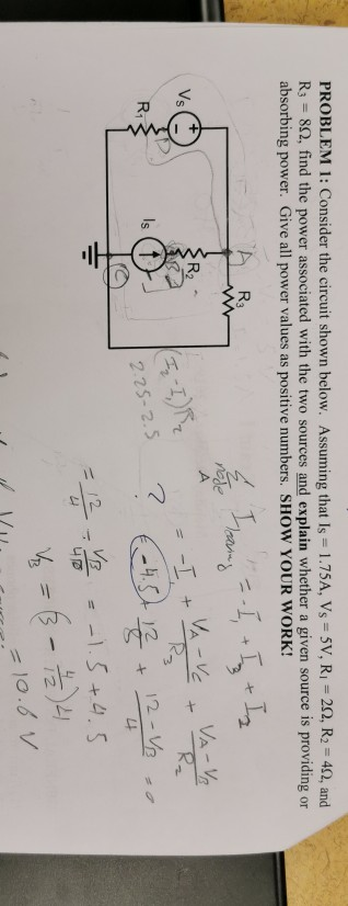 Solved PROBLEM 1: Consider the circuit shown below. Assuming | Chegg.com