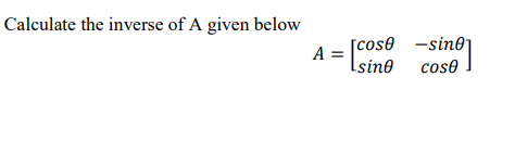 value of sin inverse cos theta