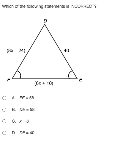 Solved 24) Which of the following is an incorrect