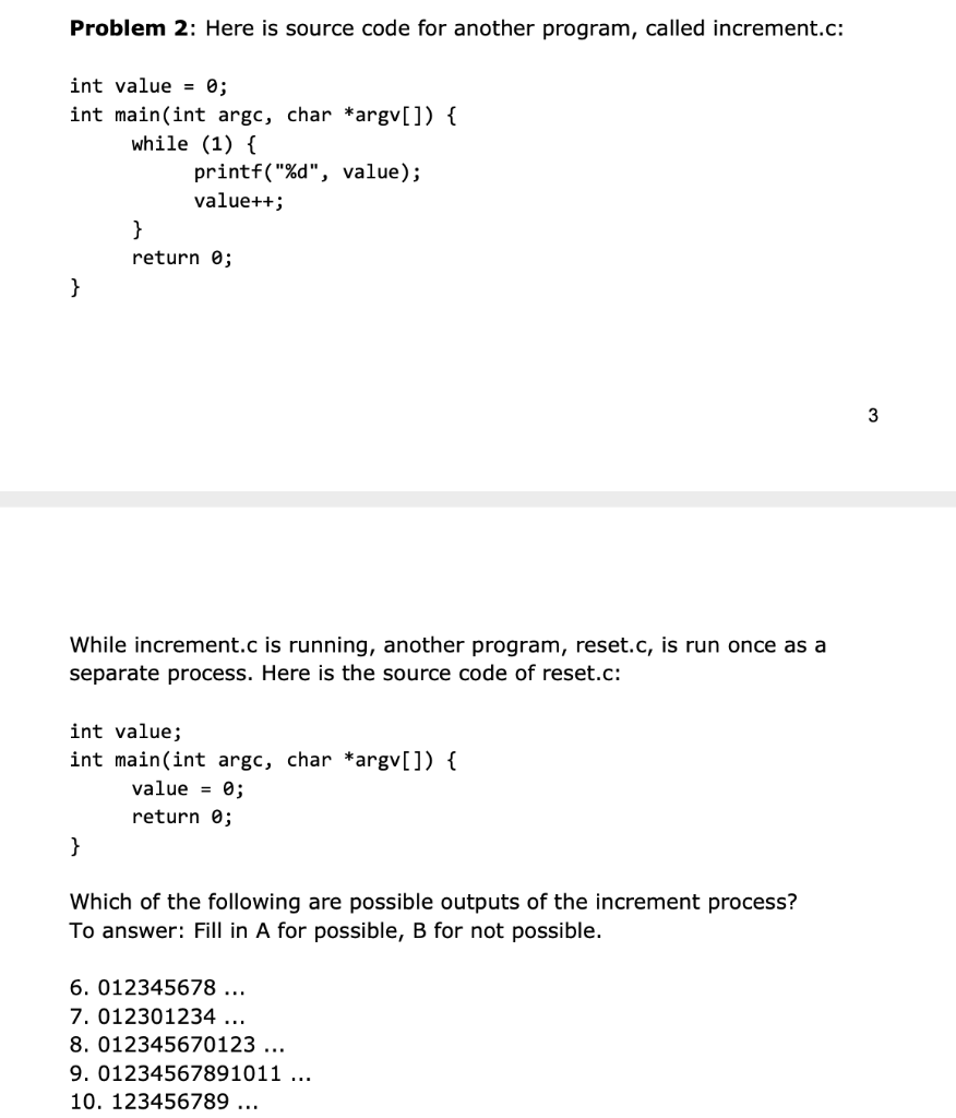 Solved Problem 2: Here is source code for another program, | Chegg.com