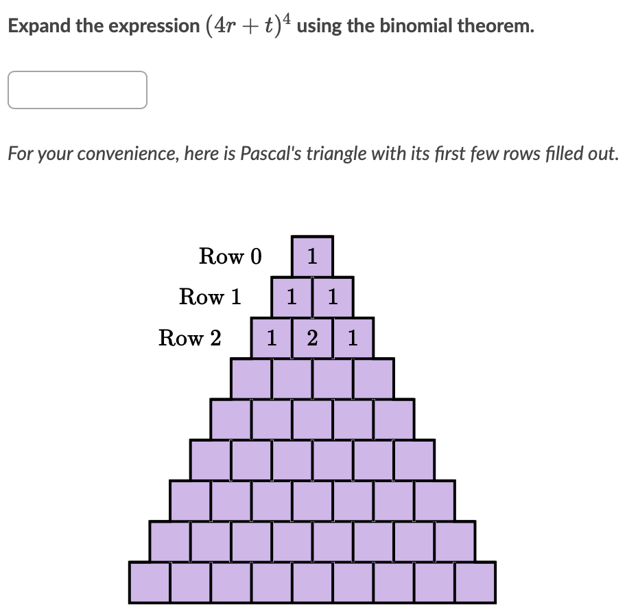 Solved Expand The Expression (4r + T)4 Using The Binomial | Chegg.com