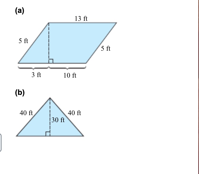 Solved Find The Area For (a) ﻿and (b) | Chegg.com