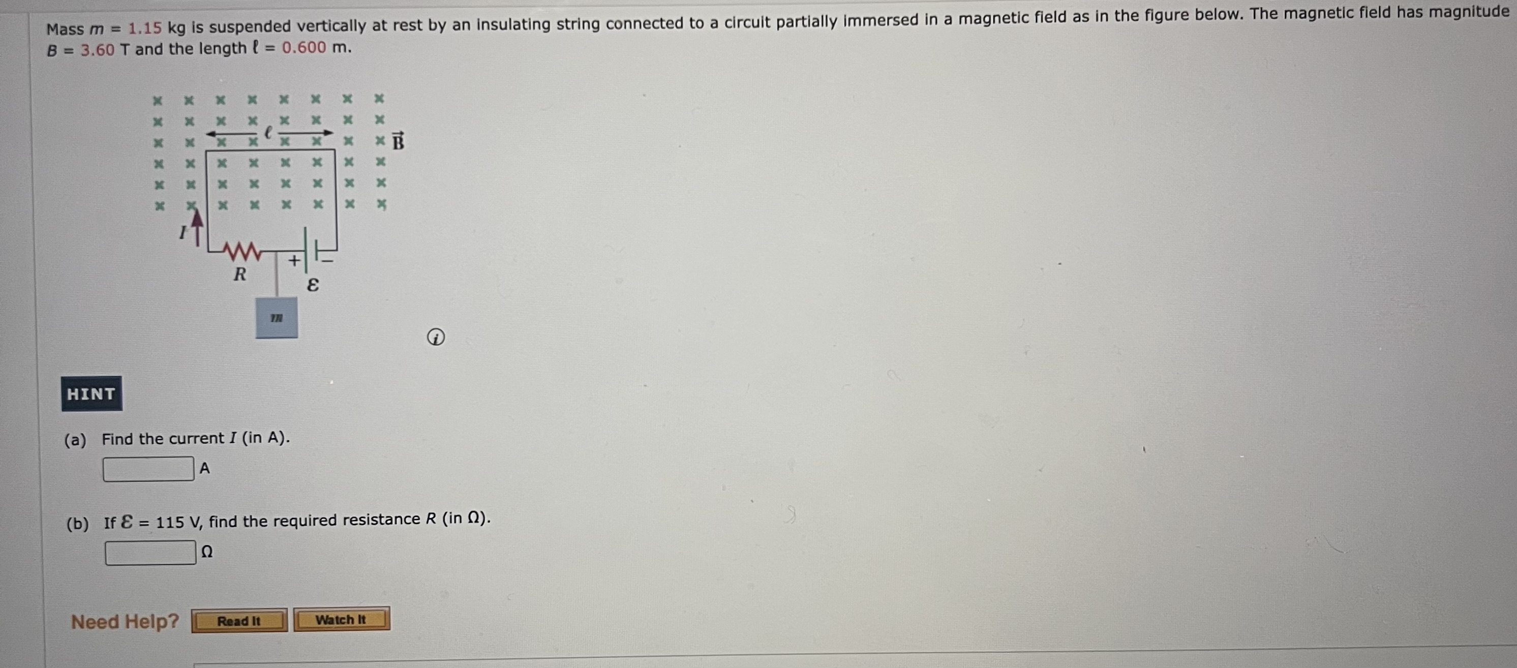 Solved B=3.60 T And The Length ℓ=0.600 M. (a) Find The | Chegg.com