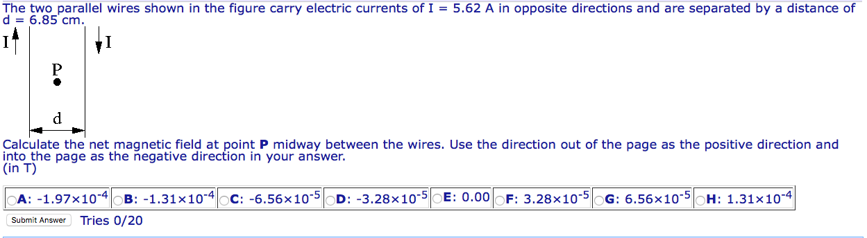 Solved The two parallel wires shown in the figure carry | Chegg.com