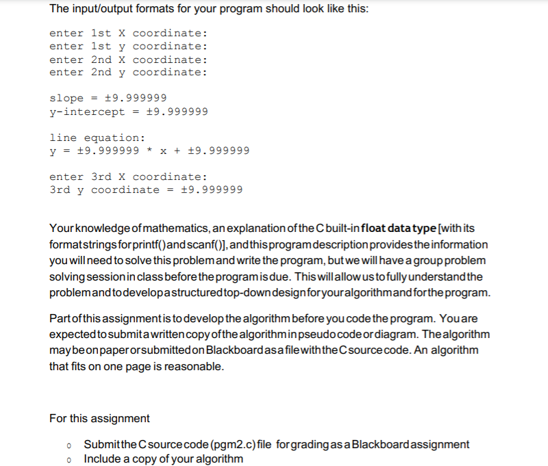 Solved Problem: Write a simple C program that calculates the | Chegg.com