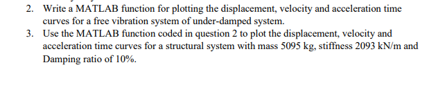 Solved 2. Write a MATLAB function for plotting the | Chegg.com