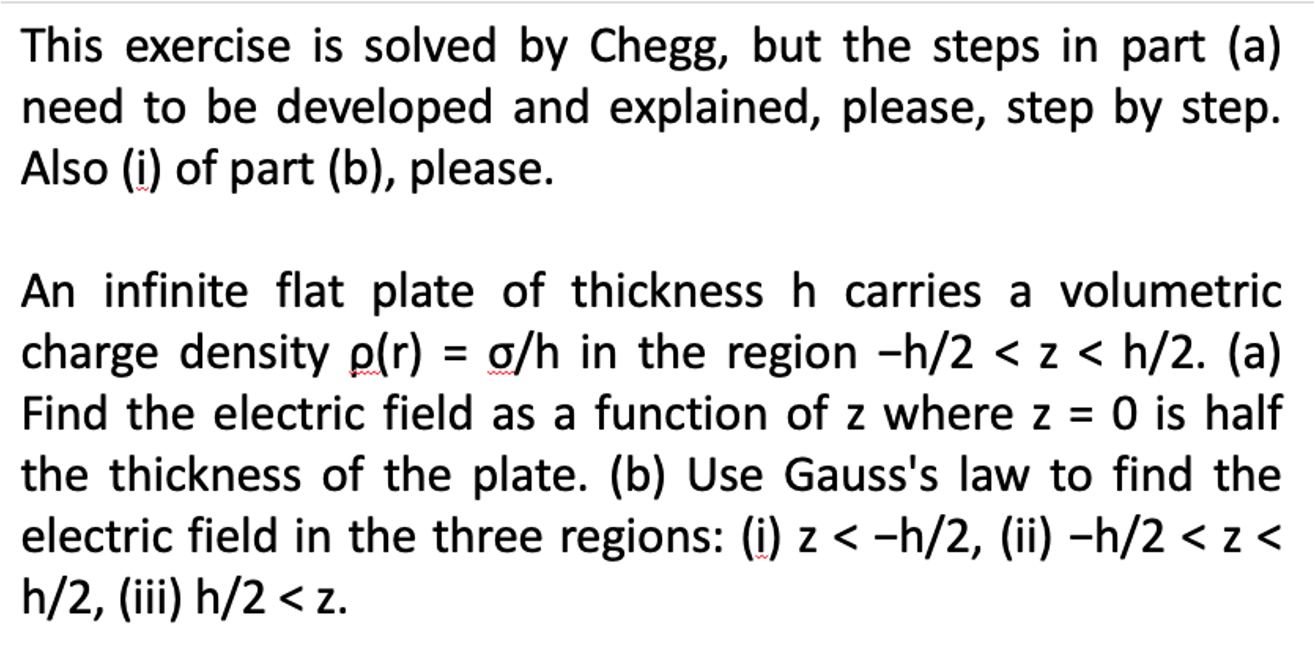 Solved This exercise is solved by Chegg, but the steps in | Chegg.com