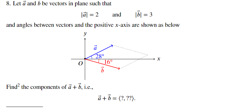 Solved Let vec(a) ﻿and b ﻿be vectors in plane such | Chegg.com