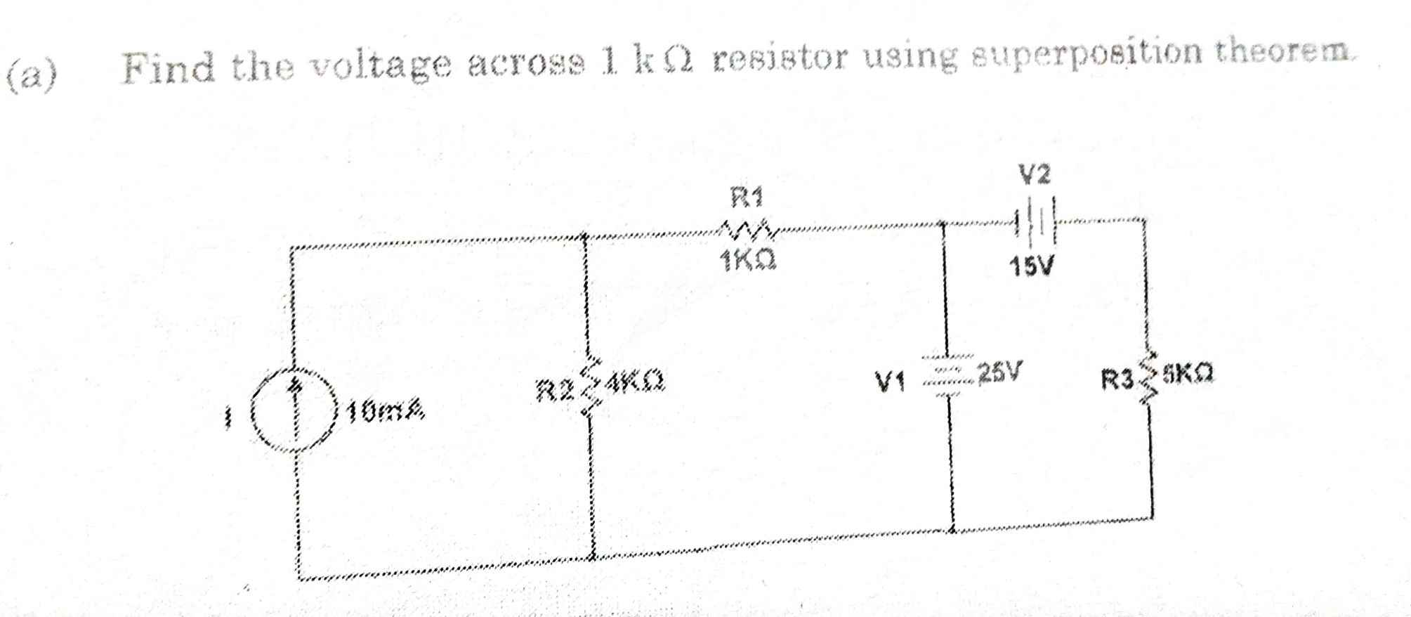 Solved Find The Voltage Across 1 K A Resistor Using 3962