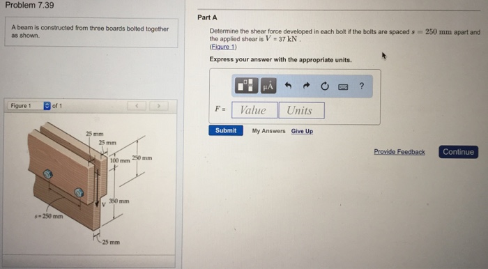 Solved Problem 7.39 Part A A Beam Is Constructed From Three | Chegg.com