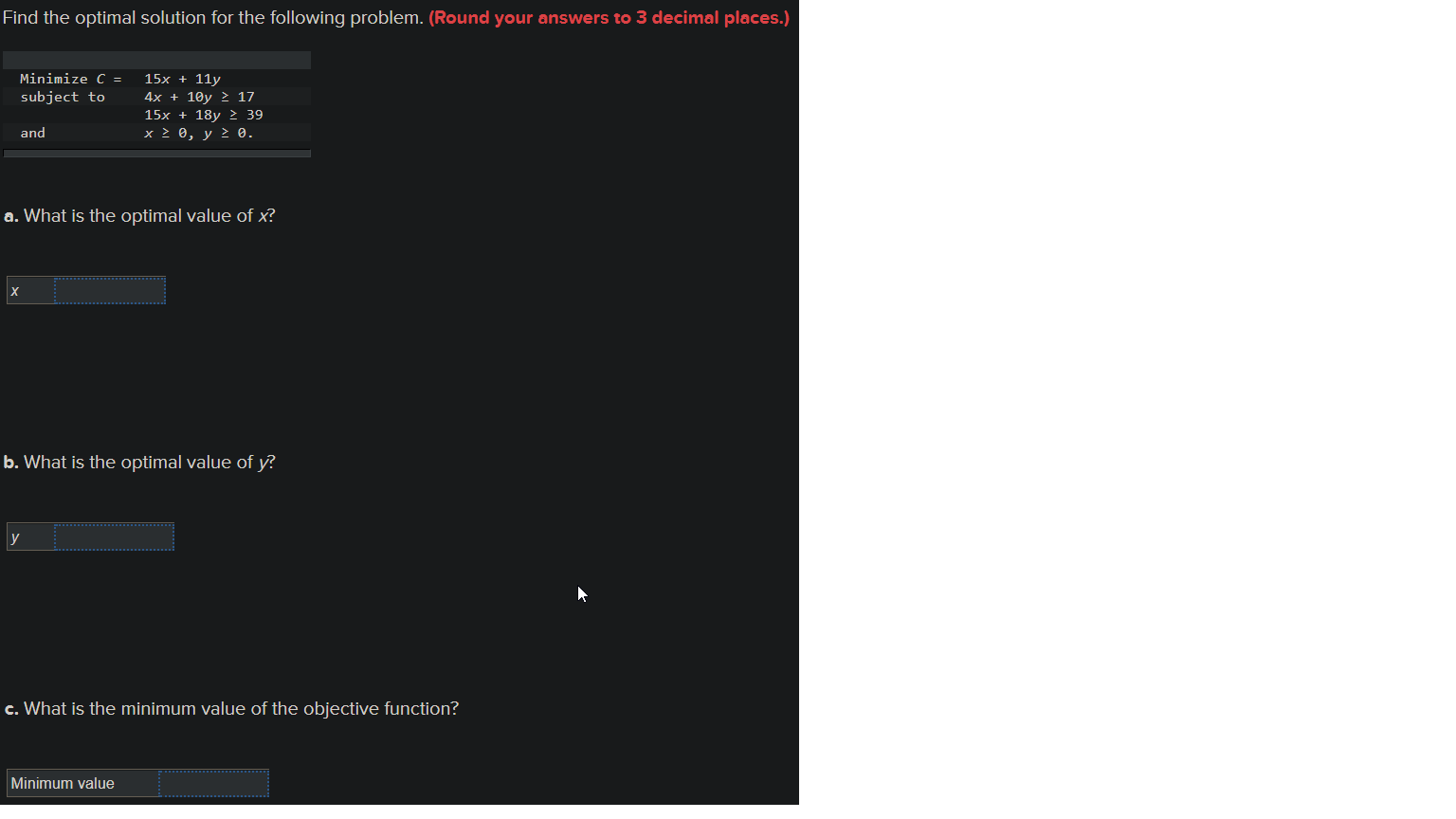 Find the optimal solution for the following problem. | Chegg.com