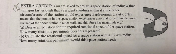 Solved EXTRA CREDIT: You are asked to design a space station | Chegg.com