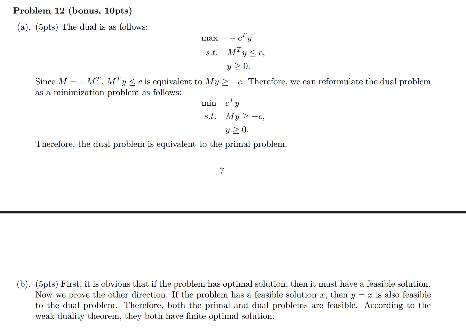 Solved (b). (5pts) ﻿First, It Is Obvious That If The Problem | Chegg.com