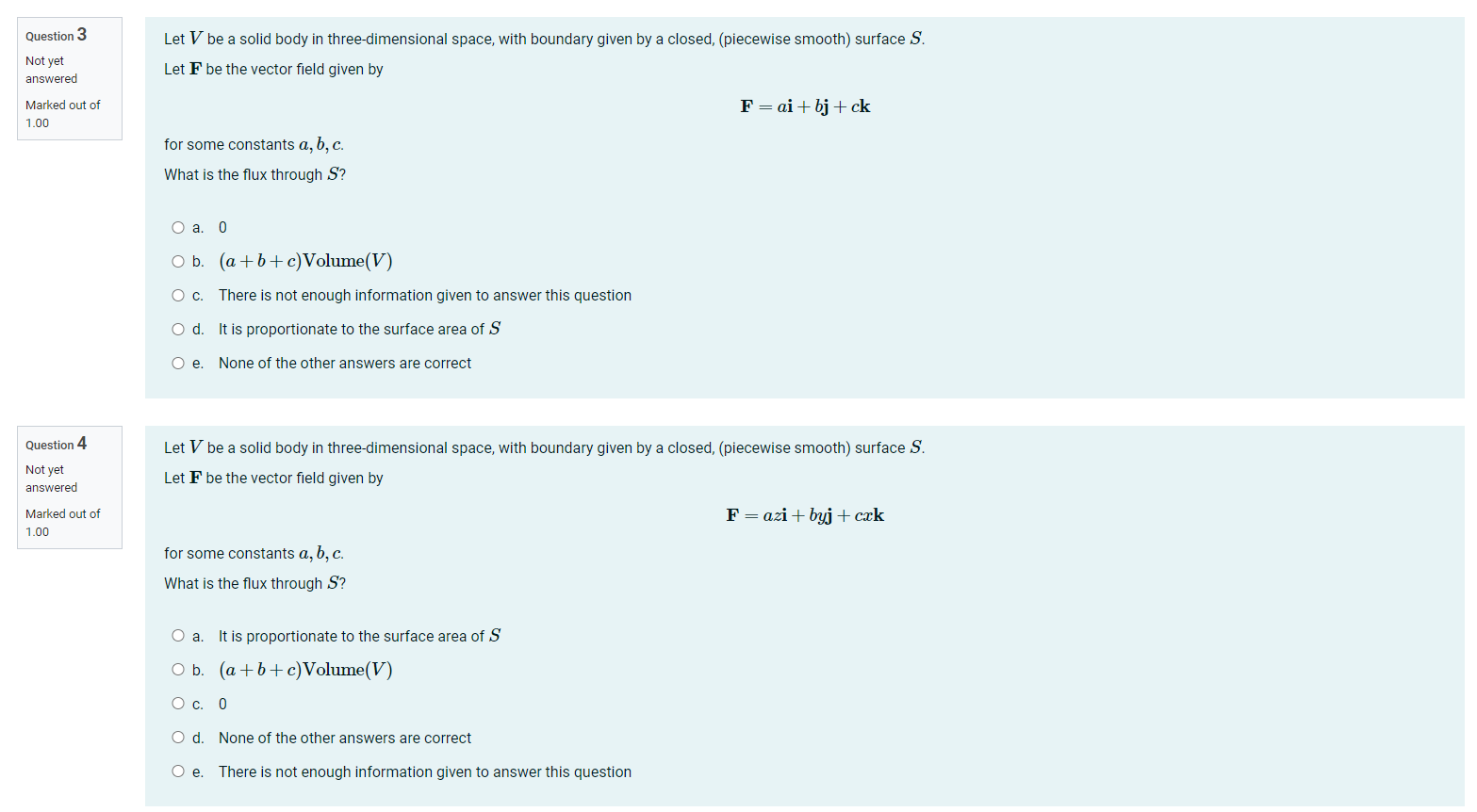 Solved Question 1 Let S Be The Surface Given By A Piece Of Chegg Com