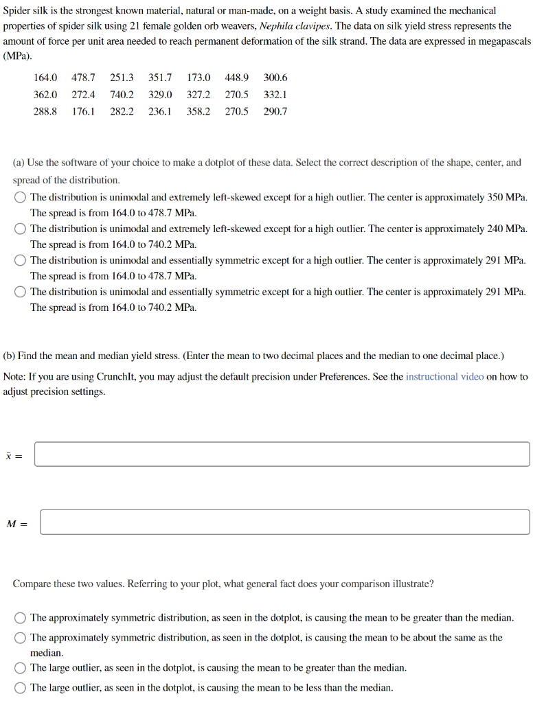 Solved Spider silk is the strongest known material, natural