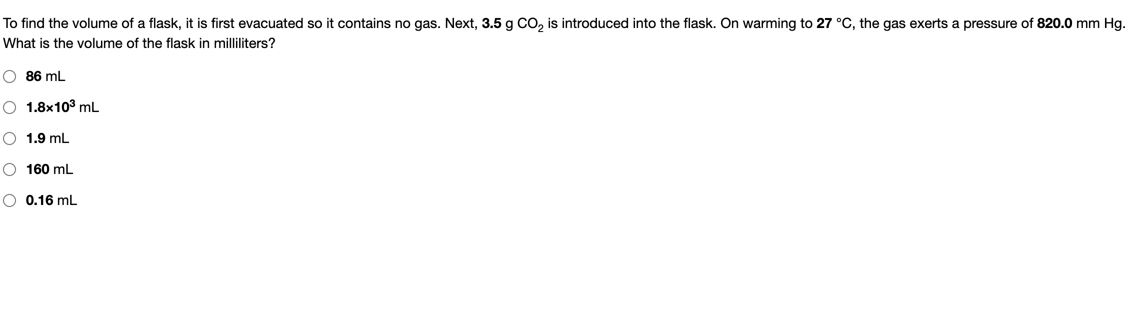 Solved To find the volume of a flask, it is first evacuated