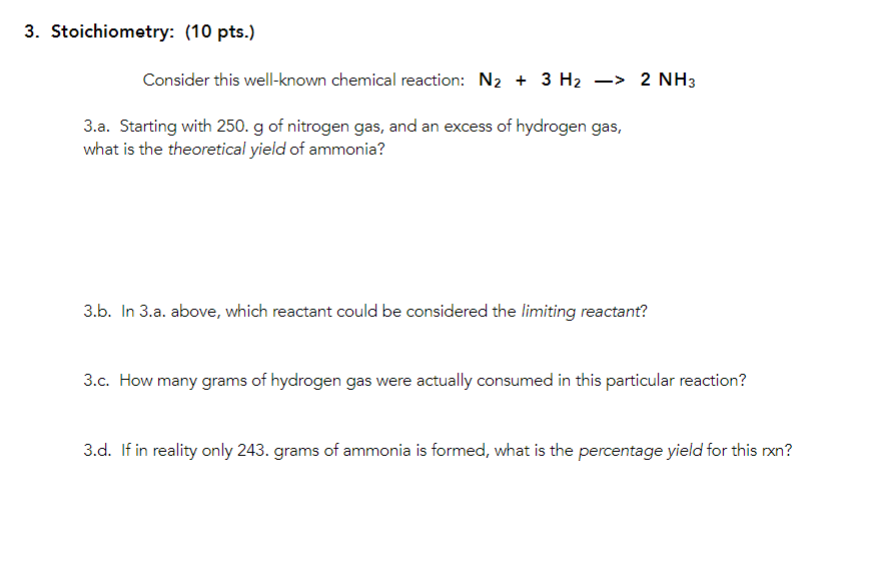 Solved This is General Chemistry 1 Please Show All Work for | Chegg.com