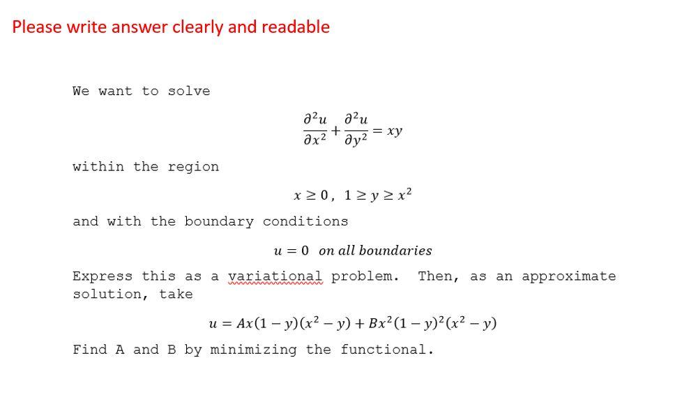 Solved Please write answer clearly and readable We want to | Chegg.com