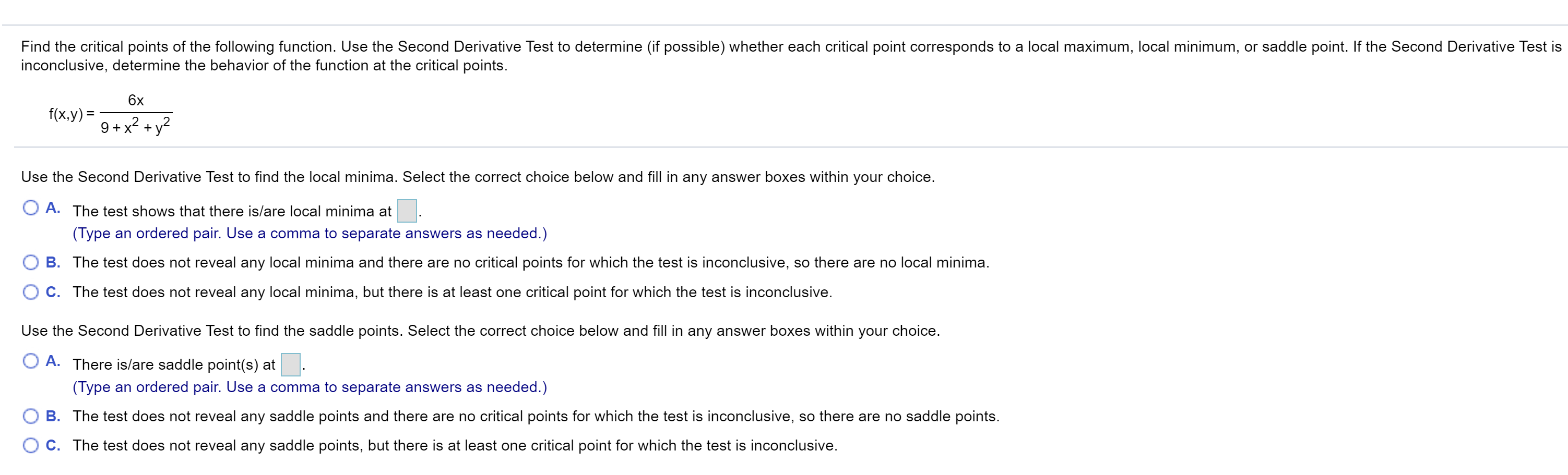 Solved Find The Critical Points Of The Following Function 1300