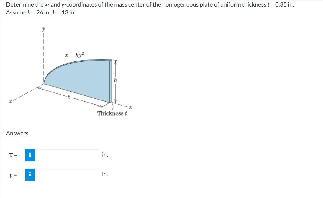 Solved Determine The X - And Y-coordinates Of The Mass | Chegg.com