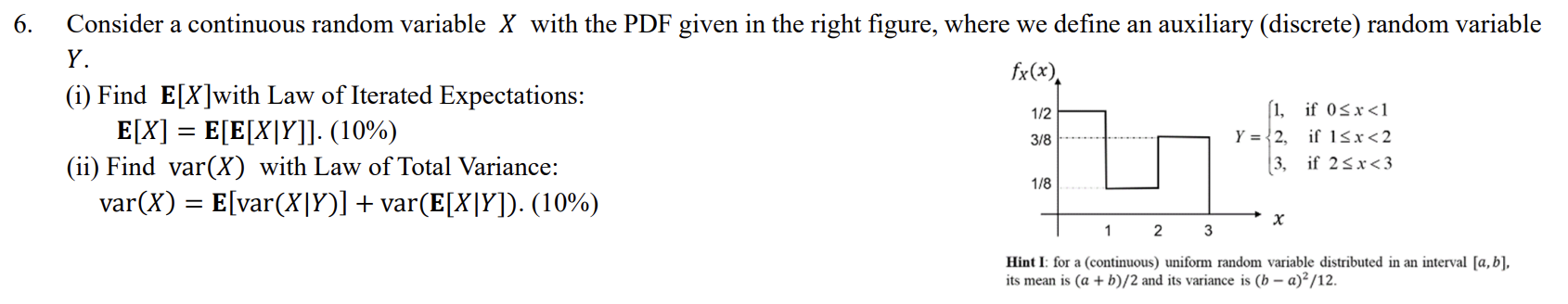 Solved Consider a continuous random variable x ﻿with the PDF | Chegg.com