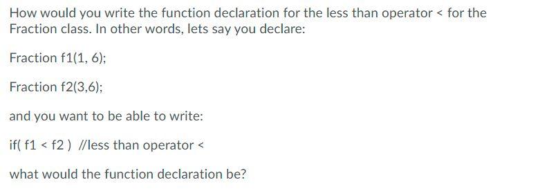 Solved How would you write the function declaration for the | Chegg.com