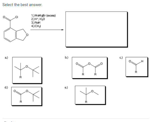 Solved Select The Best Answer Oh Pyridine B Ar D R S Chegg Com