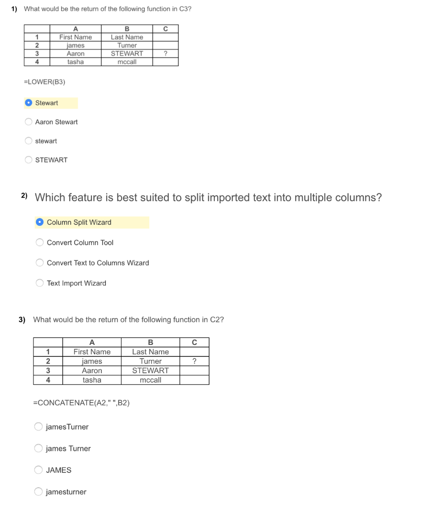 Solved 1) What would be the return of the following function | Chegg.com