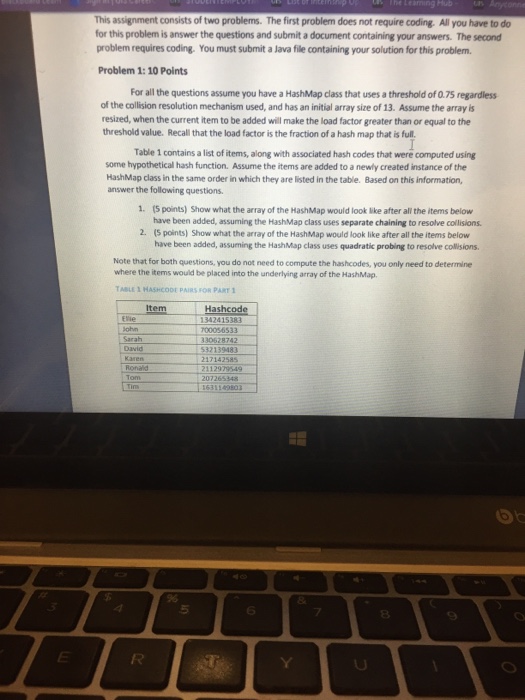 Solved This assignment consists of two problems. The first | Chegg.com