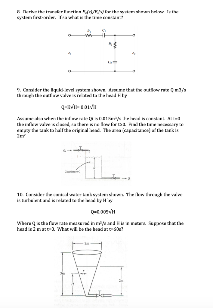 Solved For the mechanical system shown below find the | Chegg.com